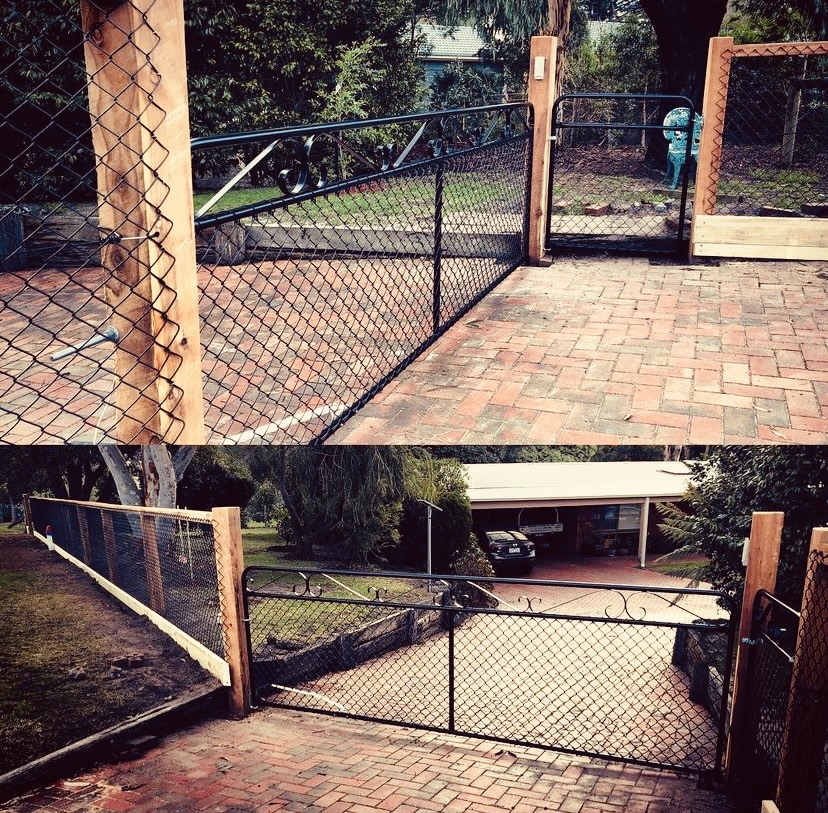 Black Chainmesh on Cypress with Gates